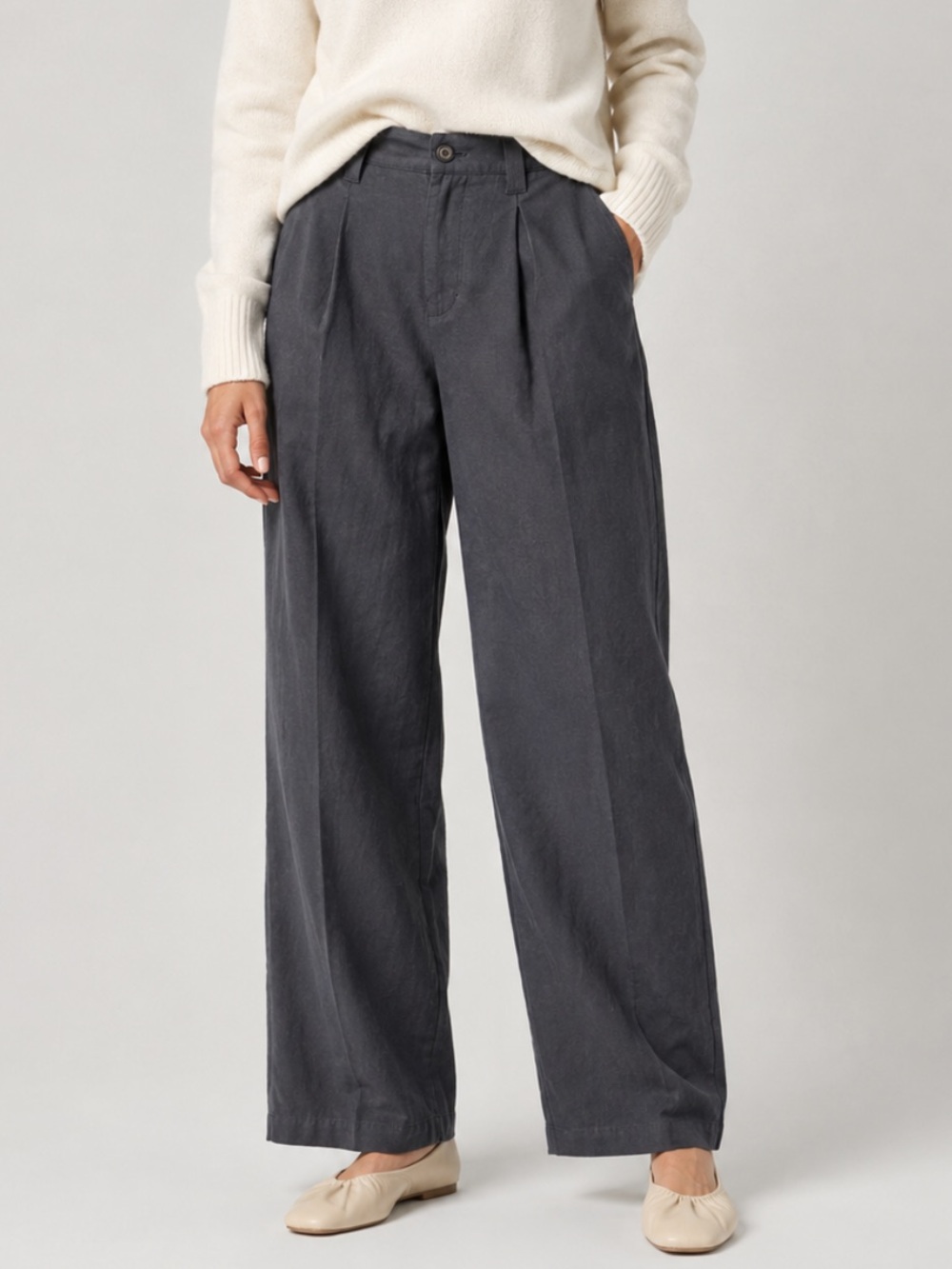 Alex Mill Soho Pant In Cotton Linen in Dark Grey
